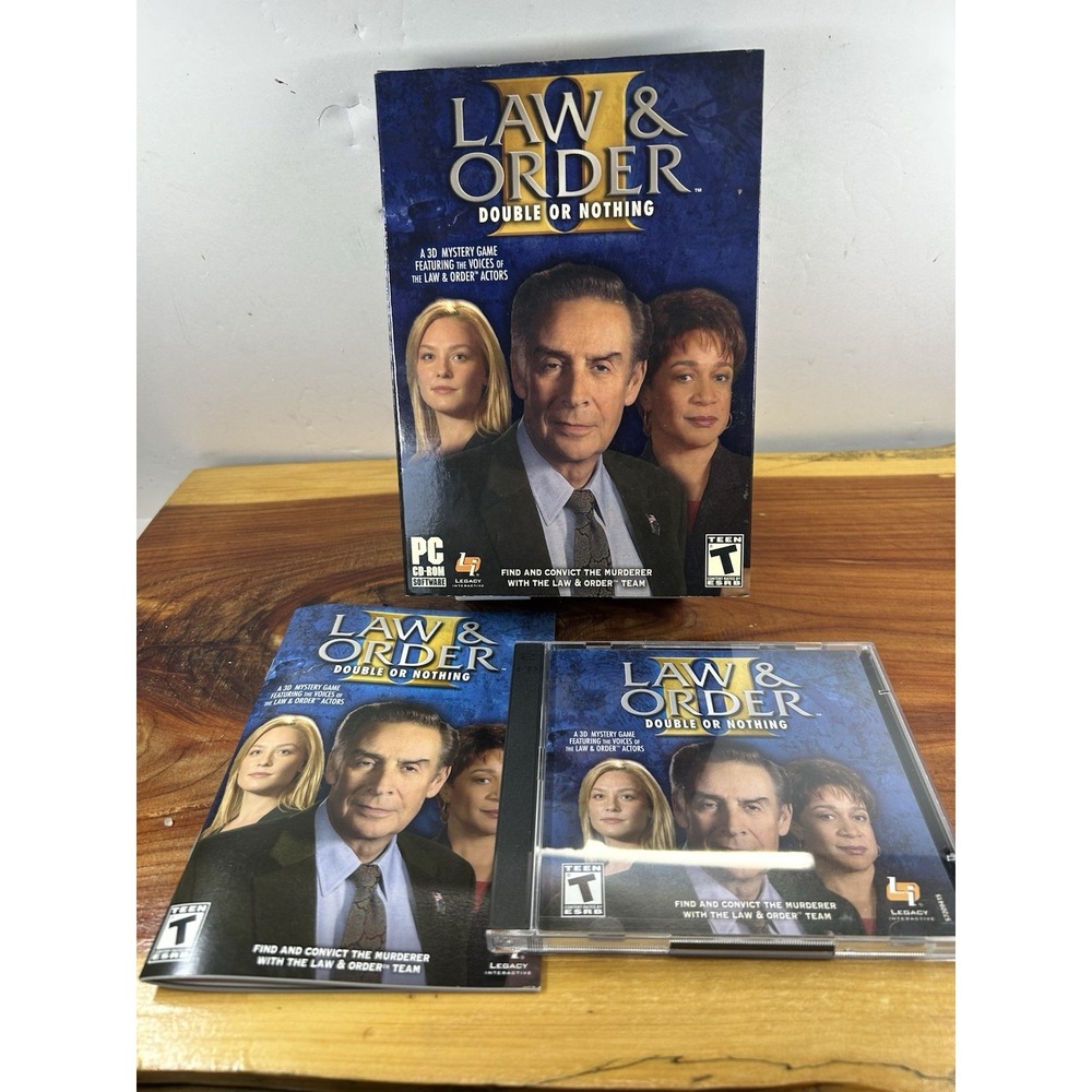 Law & Order II Double or Nothing PC‎ CD ROM Game for Win 98/2000/ME/XP 2003 - Picture 1 of 6